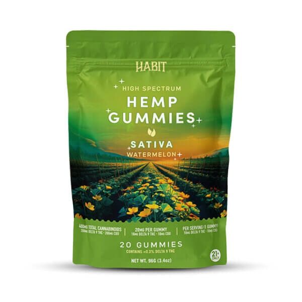 Habit 1:1 Delta 9 CBD Gummies, Flavor: Watermelon
