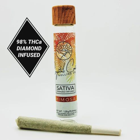 Crystal Coast Diamond Infused Pre-Roll 1.25g, Strain: Mimosa