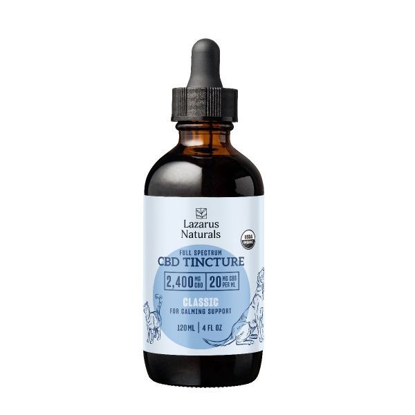 Lazarus CBD Pet Tincture, Size: Classic 2400mg