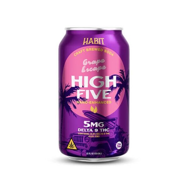 High Five Soda 5mg, Flavor: Grape Escape