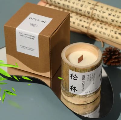 Bougie bambou &quot;Forêt de pins&quot;