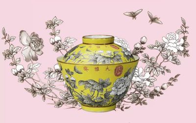 Artefact chinois historique, en fonction duquel le sous-verre a été crée. cet artefact  est une pièce de collection inestimable, il n'est pas vendu sur le site.