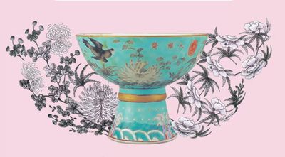 Artefact chinois historique, en fonction duquel le dessous de verre a été crée. cet artefact  est une pièce de collection inestimable, il n'est pas vendu sur le site.