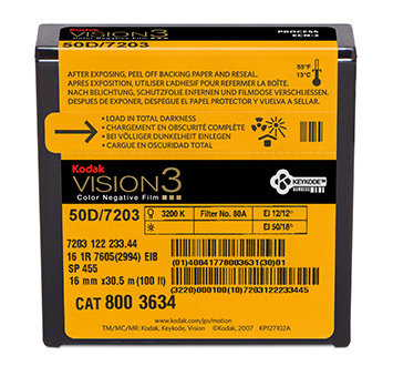 Kodak 16mm Vision3 100ft (33m) 50D/7203