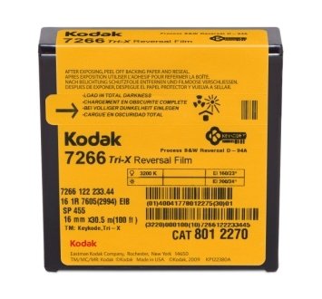 Kodak 16mm Tri-X Black &amp; White Reversal 100ft (33m) 7266
