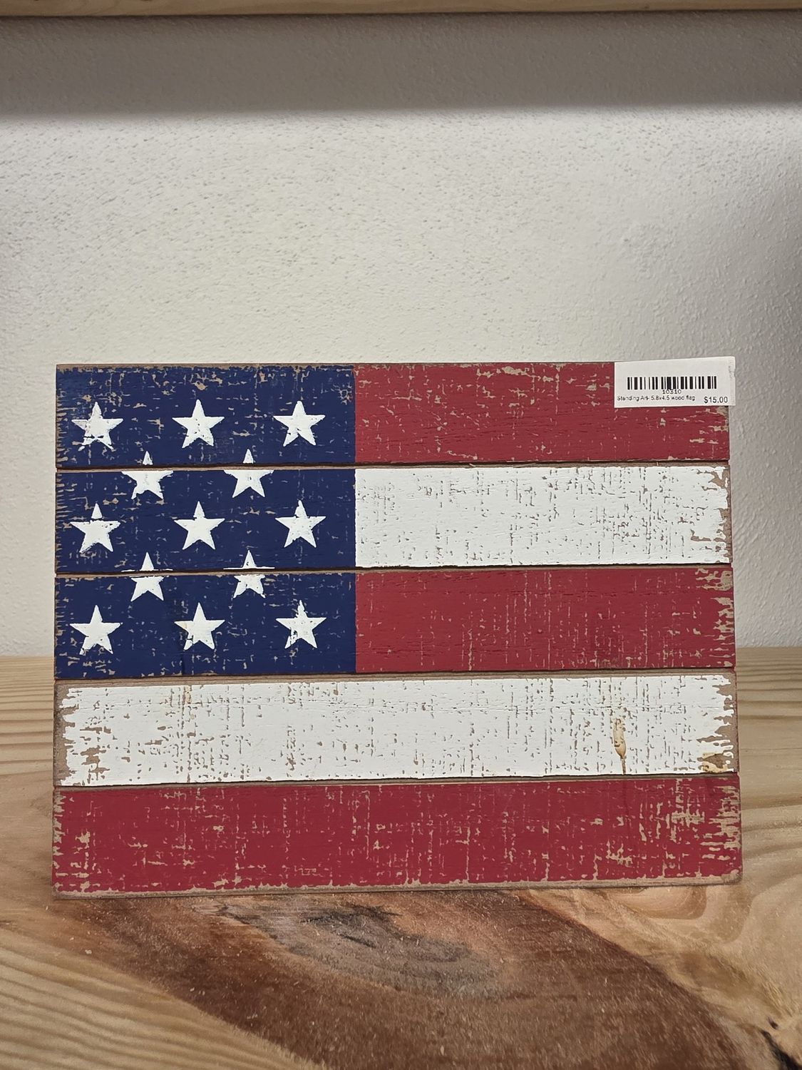 Standing Art- 5.8x4.5 wood flag