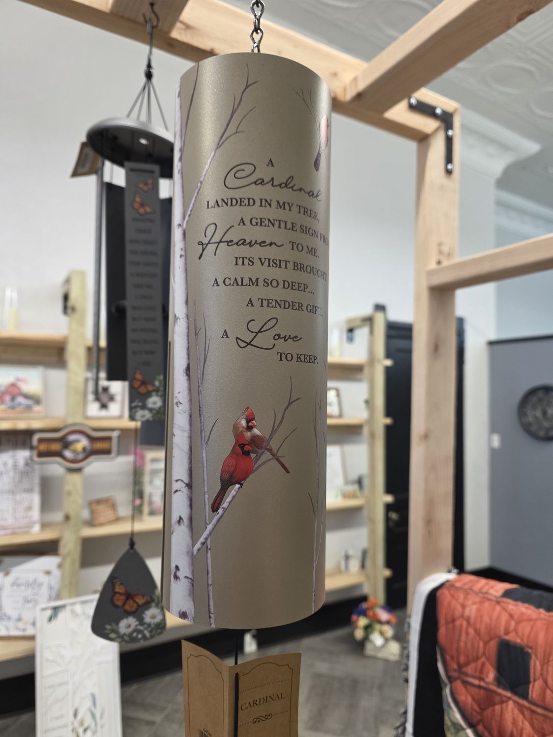 Wind Chime (A Cardinal landed)