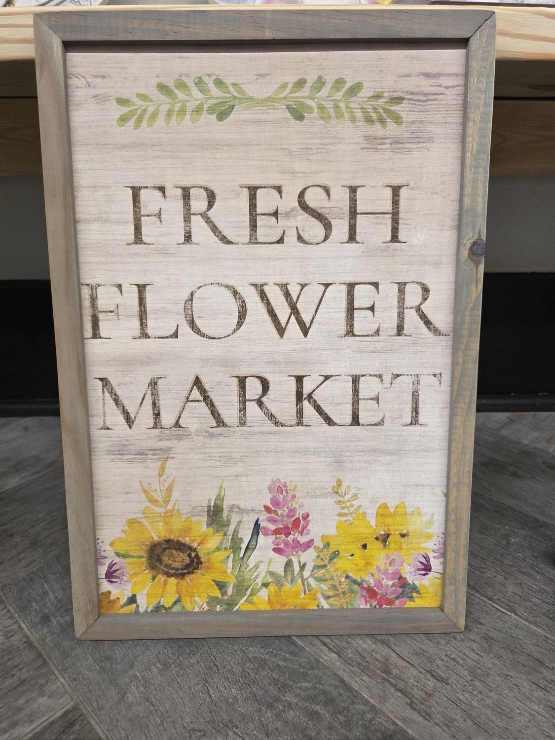 Fresh Flower Market Sign