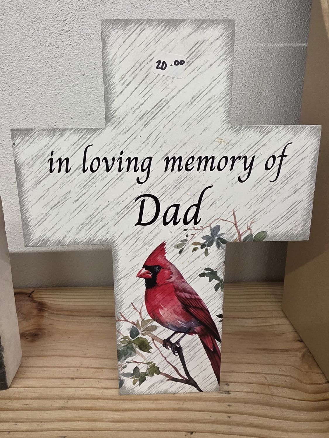 Dad Cardinal Memorial Cross