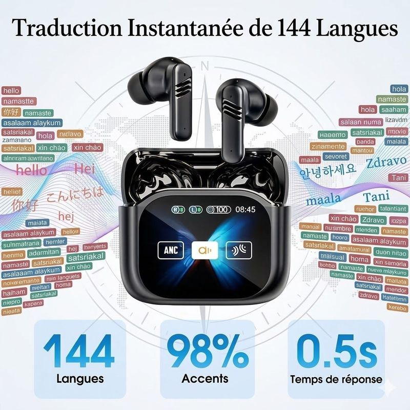 Écouteurs Traduction Intelligents de 144 Langues Écouteurs Traduction Intelligents de 144 Langues