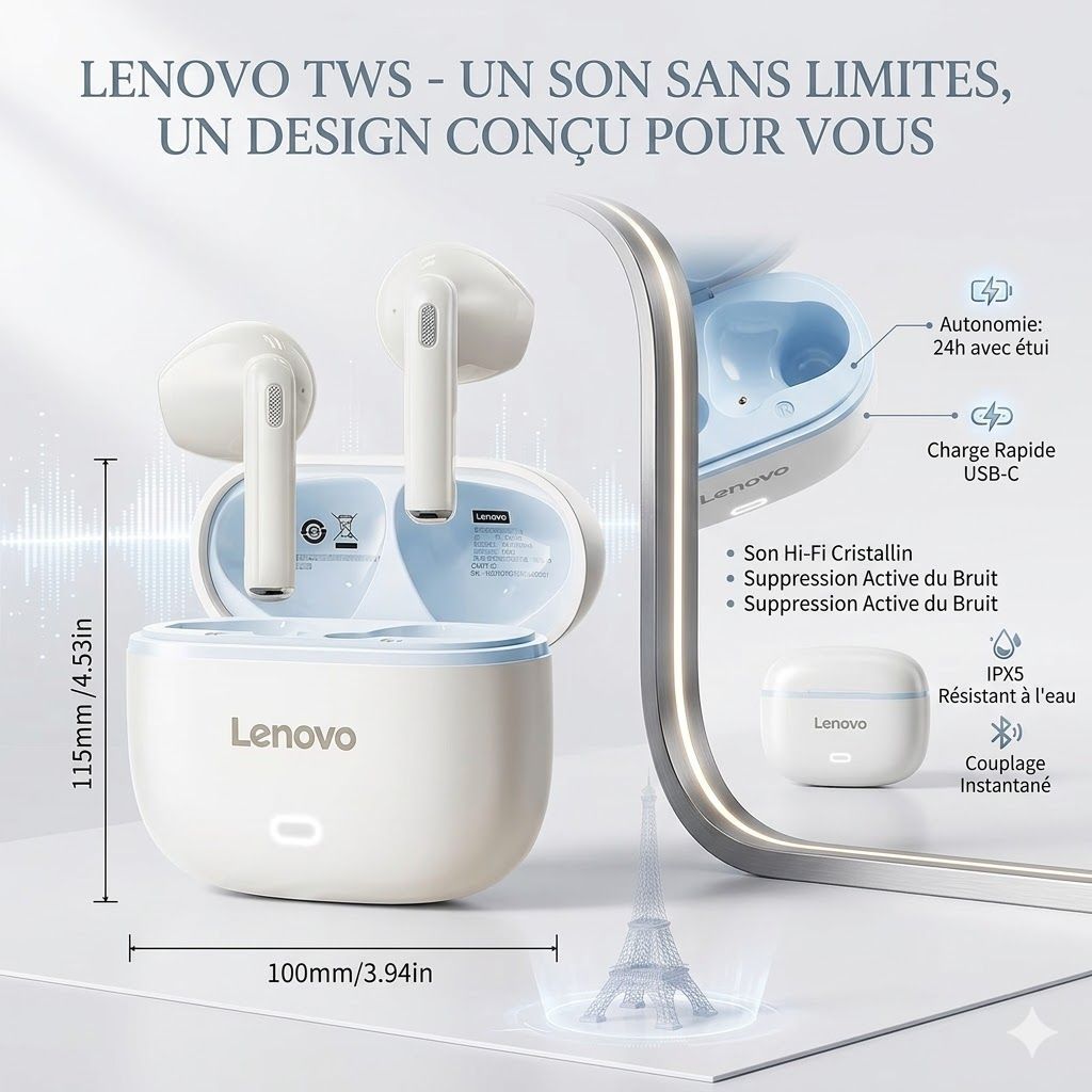 Écouteurs GAMING SANS FIL LENOVO