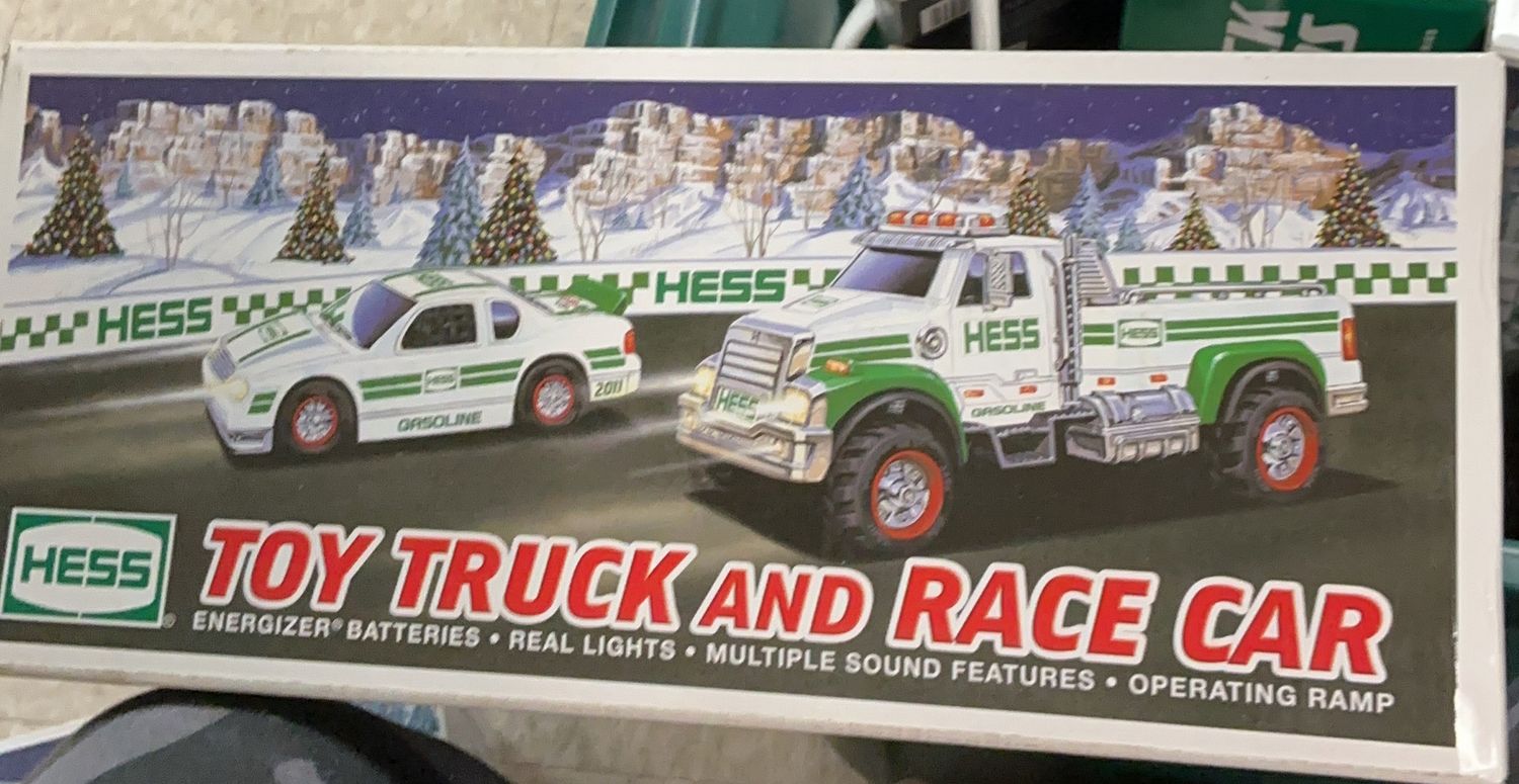 Hess 2011 toy truck and race car