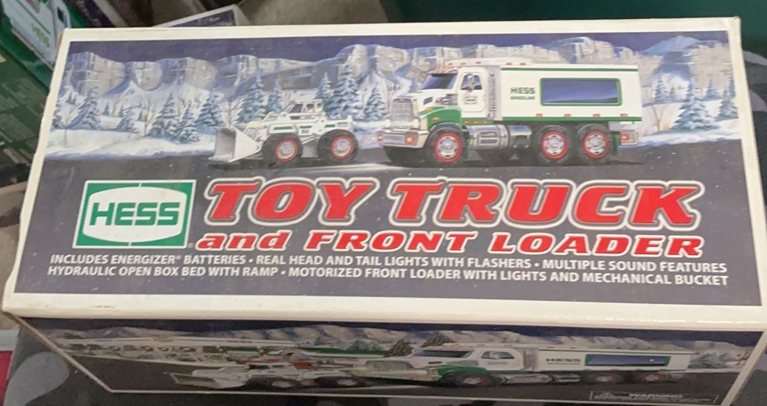 Hess 2008 toy, truck, and front loader