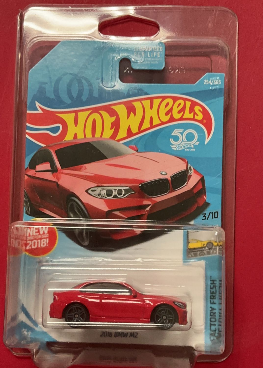 Hot Wheels Factory Fresh 2016 BMW M2 #254/365 Red 1:64 Scale