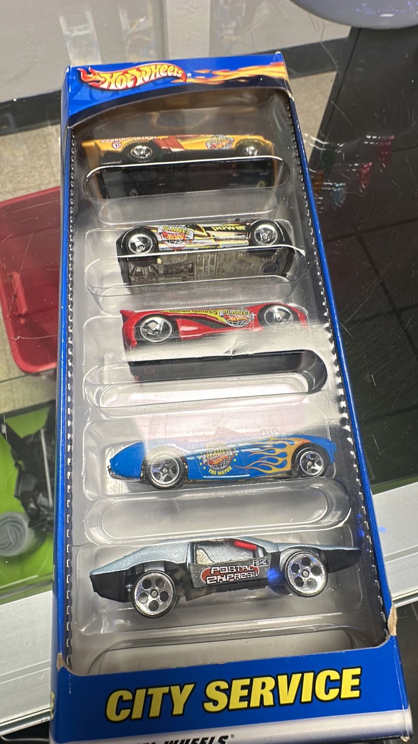 Vintage 2000 Hot Wheels City Service 5 Car Gift Pack #50078 