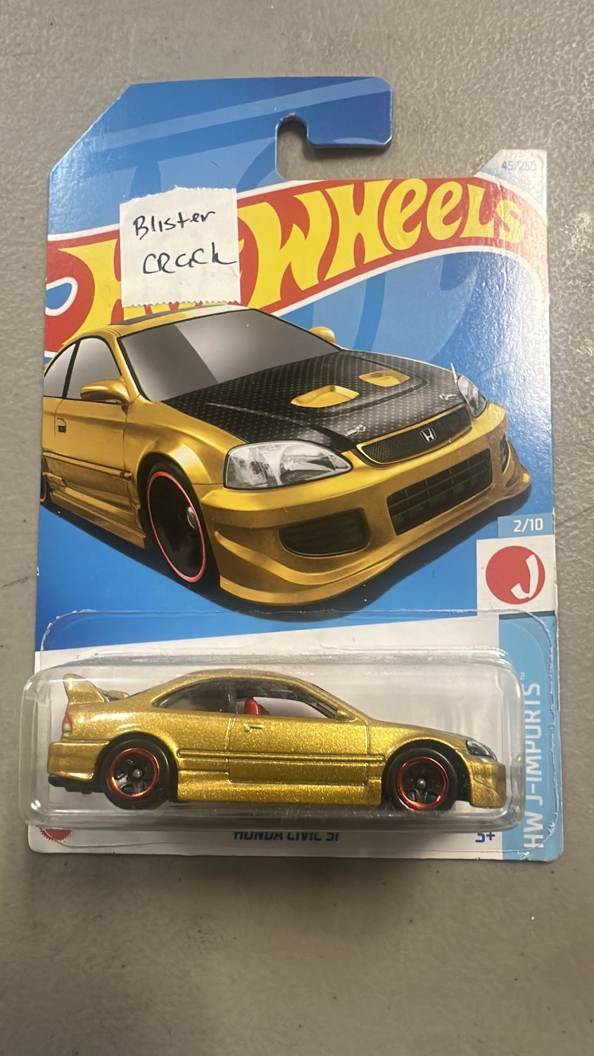 Hot Wheels Honda Civic Redline Gold