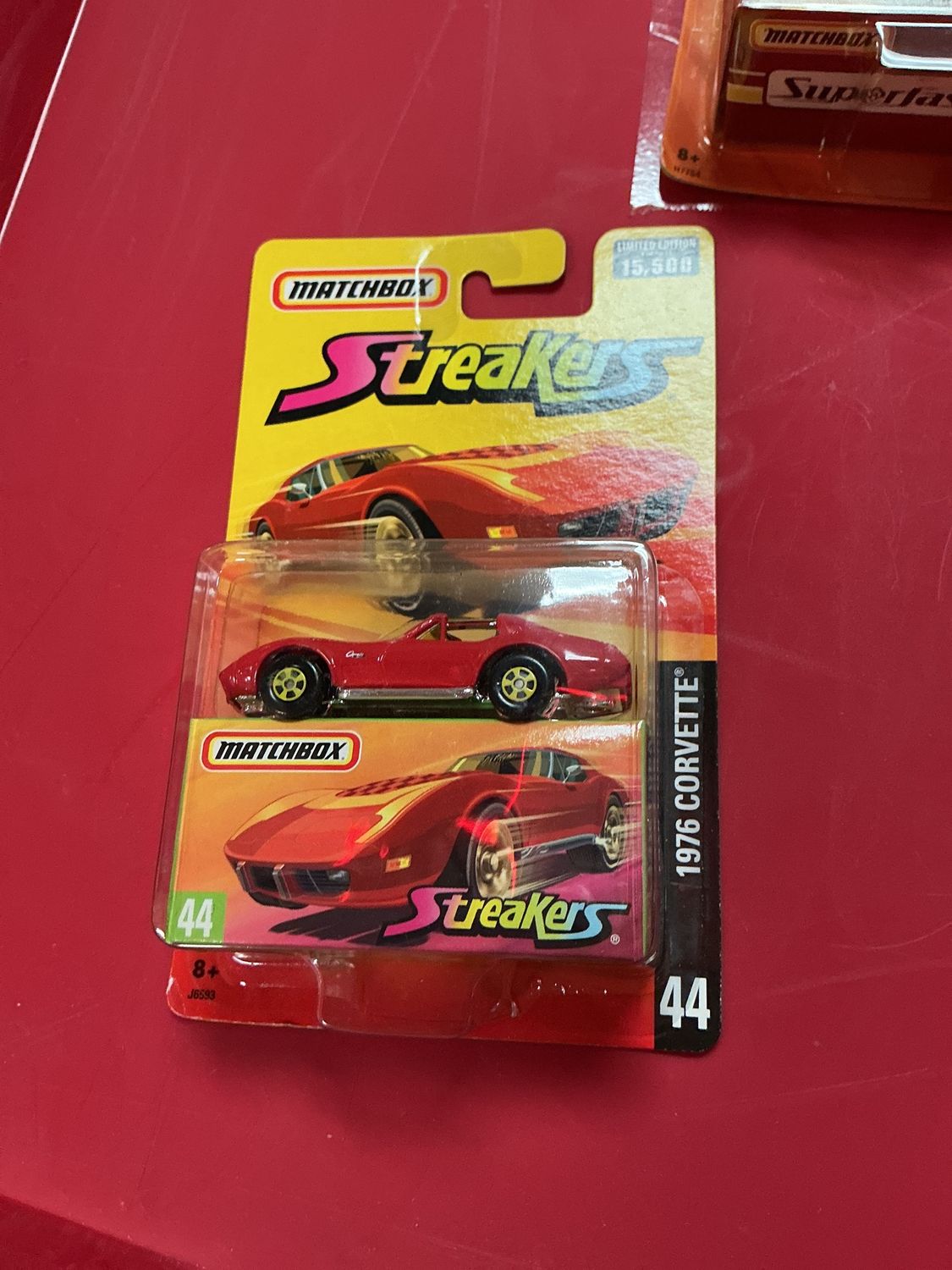 Matchbox Streakers 1976 Corvette Red Diecast Car T-Tops #44 Limited Edition