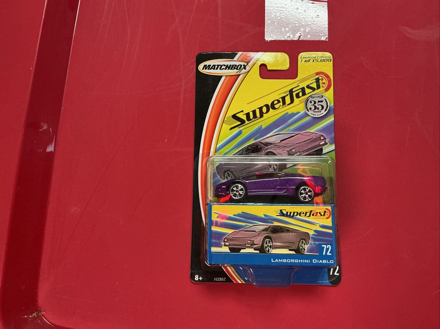 Matchbox 2004 SuperFast Series #72 Lamborghini Diablo Mtflk Purple 1/15,000