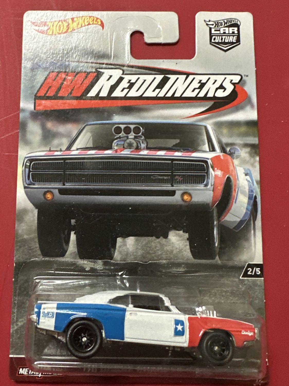 2016 Hot Wheels Car Culture HW Redliners 2/5 ‘70 Dodge Charger R/T Diecast LCard