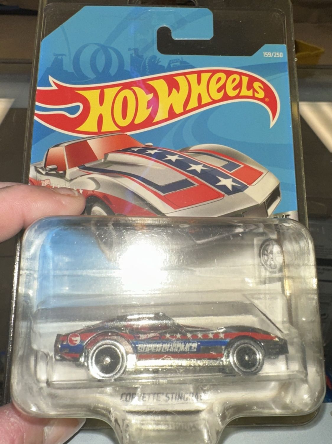 Hot Wheels Super Chromes Corvette Stingray TREASURE HUNT #159 5/5