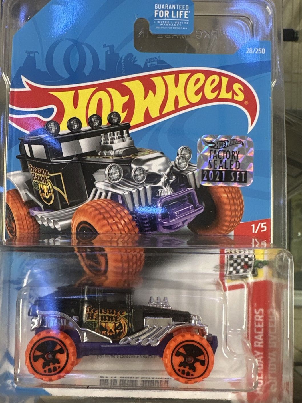 2021 HOT WHEELS TREASURE HUNT BAJA BONE SHAKER, #28 FACTORY SEALED SET HOLOGRAM