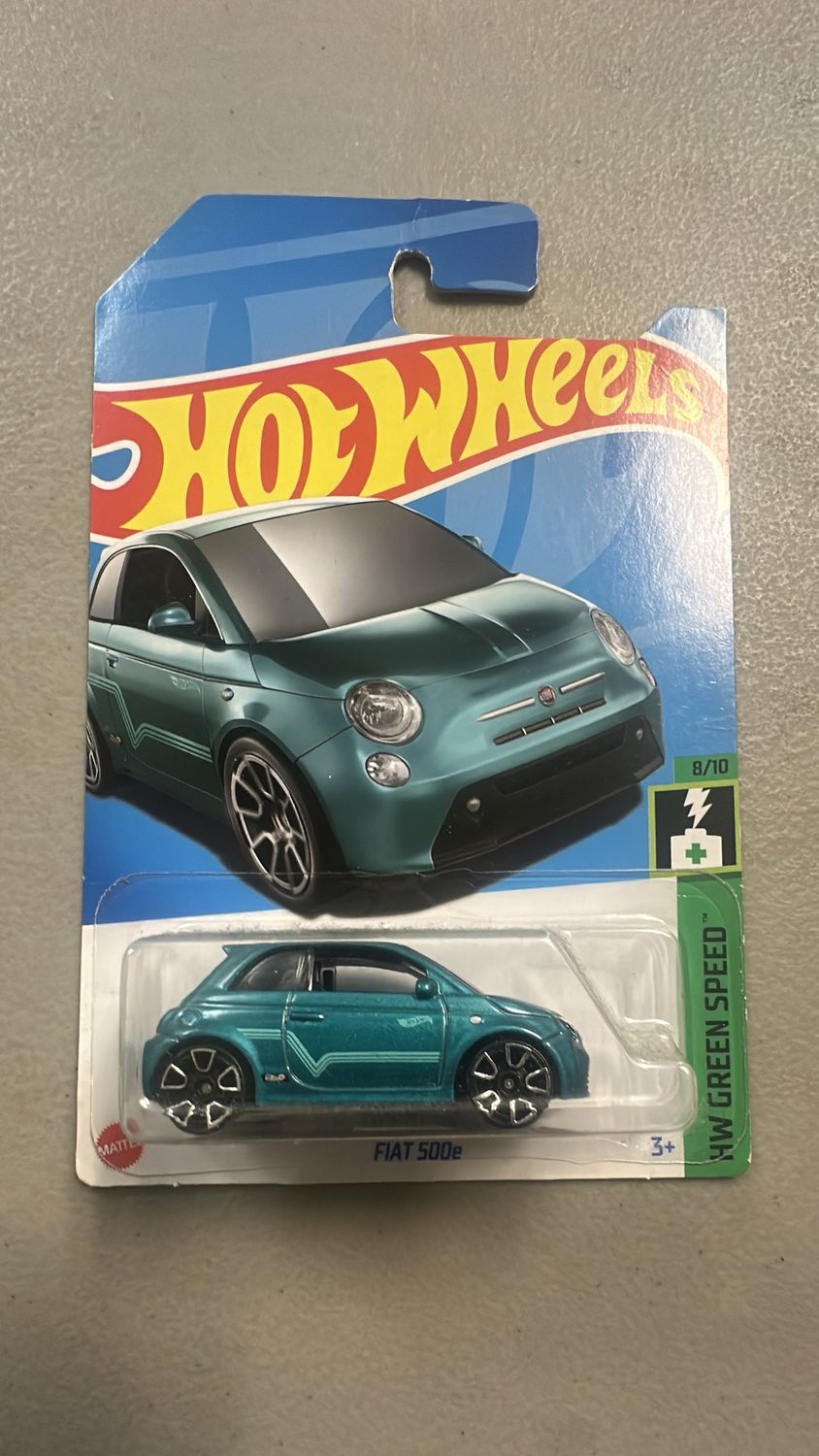 Hot wheels fiat 500e aqblue