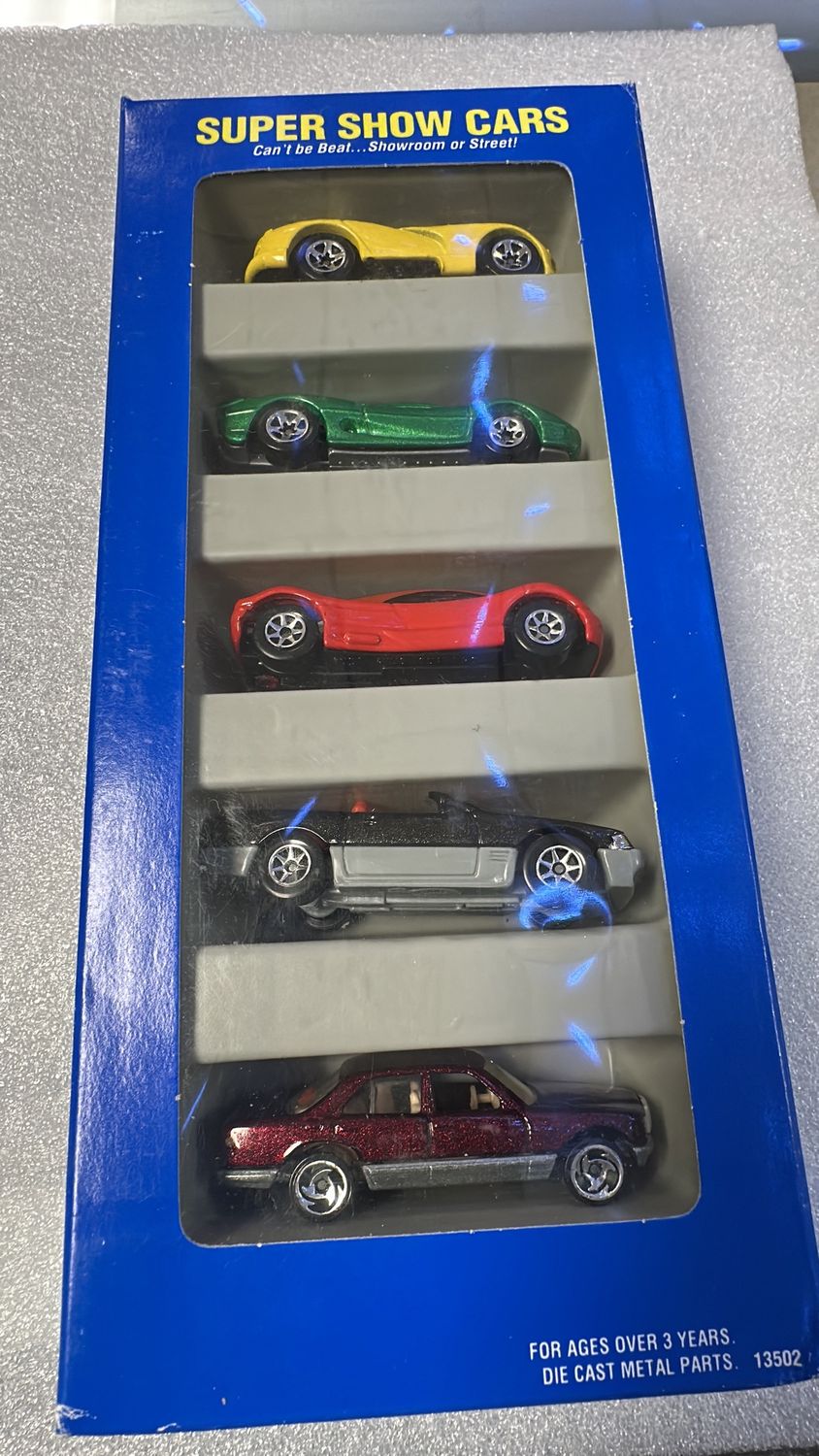 Hot Wheels 1995 Super Show Cars 5 pack Gift Set #13502 