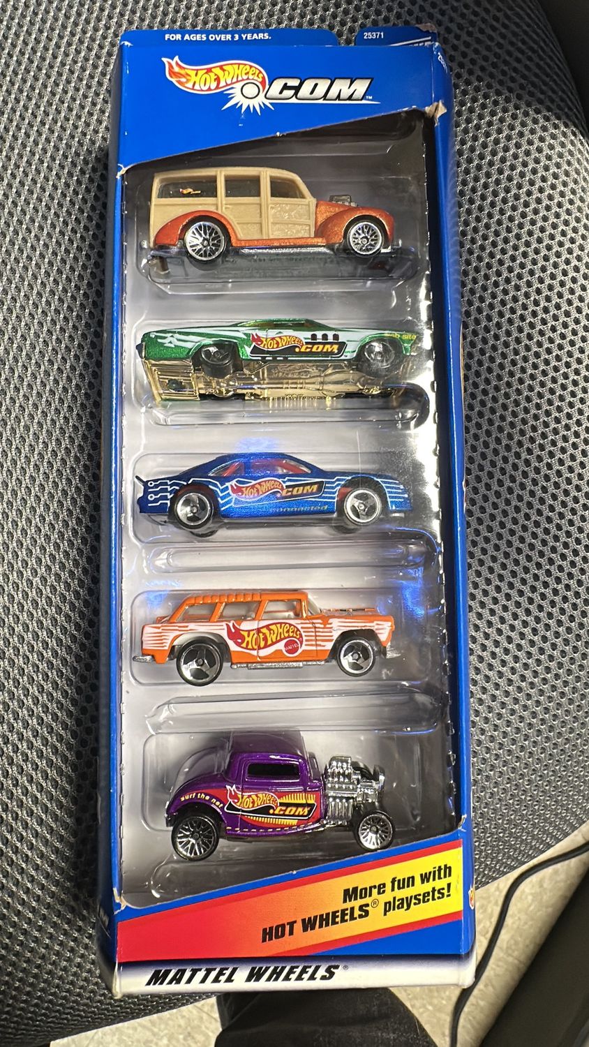 1998 Hot Wheels 5-Pack Diecast Car Woody Impala Nomad etc Gift Pack New #25371