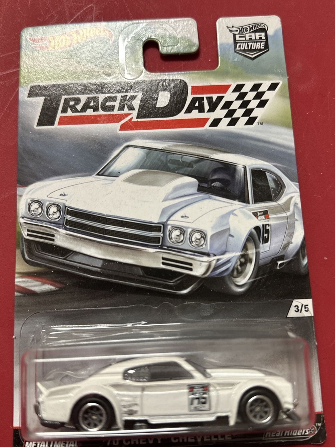 Hot Wheels Car Culture Track Day '70 Chevy Chevelle White