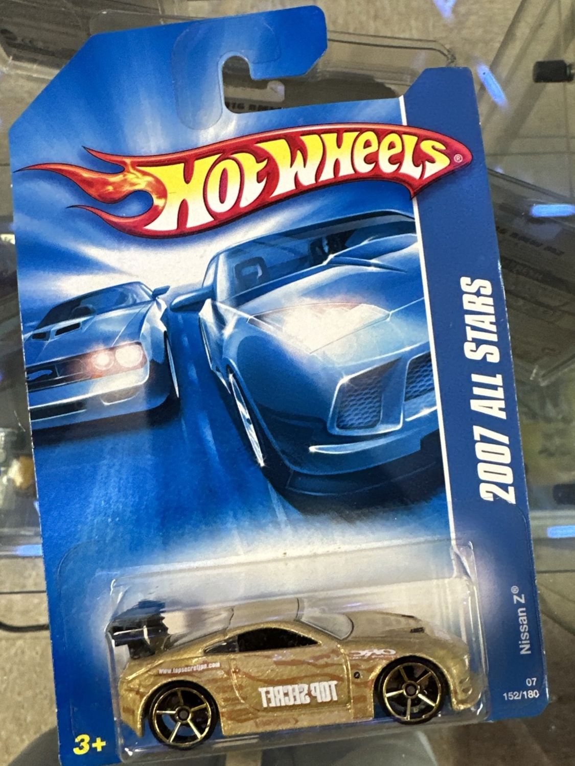 2007 Hot Wheels #152 All Stars NISSAN Z Gold Variation w/Gold OH5 Spoke Wheels