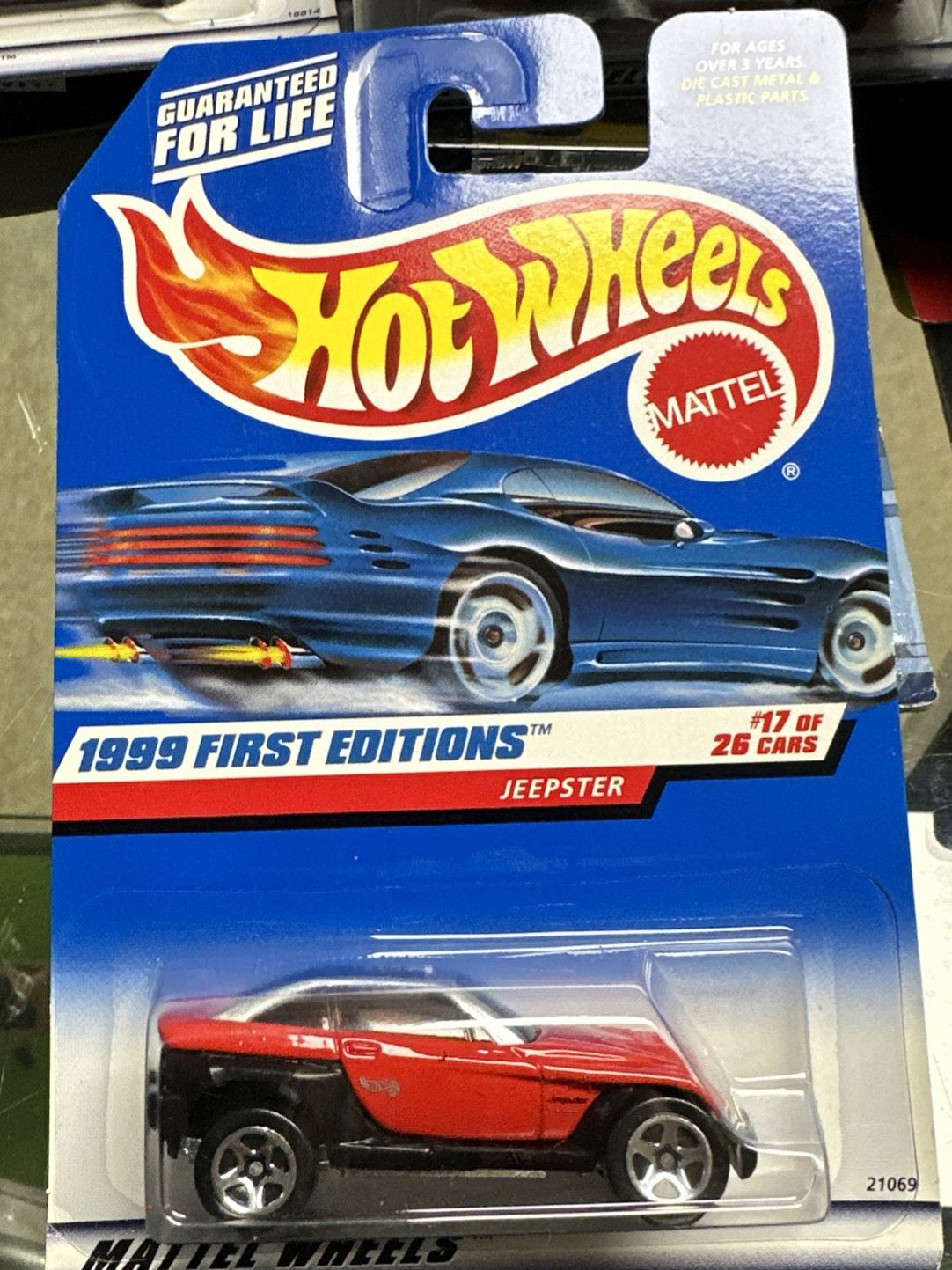 1999 Hot Wheels First Editions #17/26 Red Jeepster 5 Spoke Wheels #922