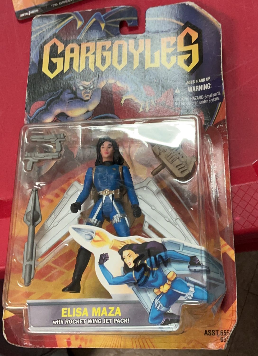Gargoyles Elisa Maza 5” Action Figure w/Rocket Wing Jet Pack Vtg 1995 Kenner 