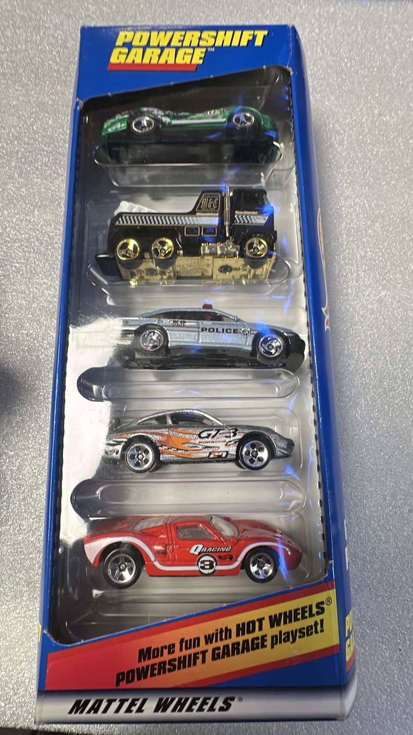 Hot Wheels 2000 Powershift Garage 5 Car Gift Pack #25368
