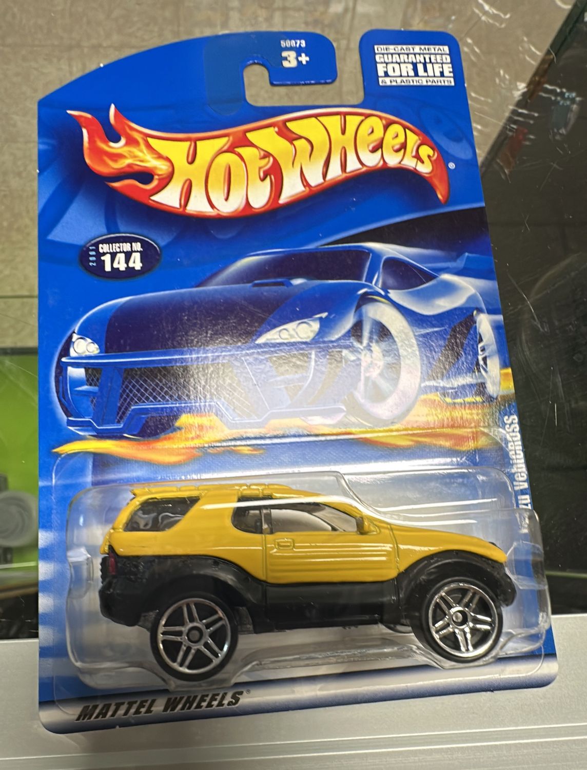 2001 Hot Wheels Mainline/Collector #144 ISUZU VEHICROSS Yellow/Black w/ChromePr5