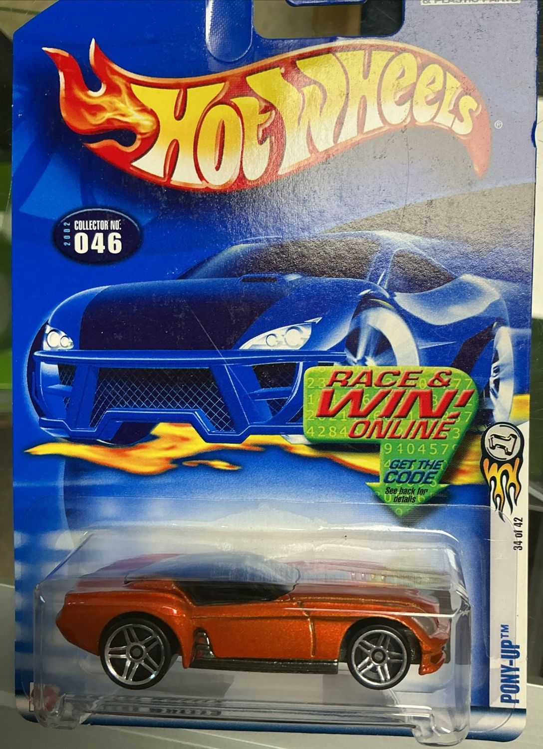 MATTEL 52926 HOT WHEELS DIECAST CAR PONY-UP ORANGE 1ST EDITIONS 34/42 LotD
