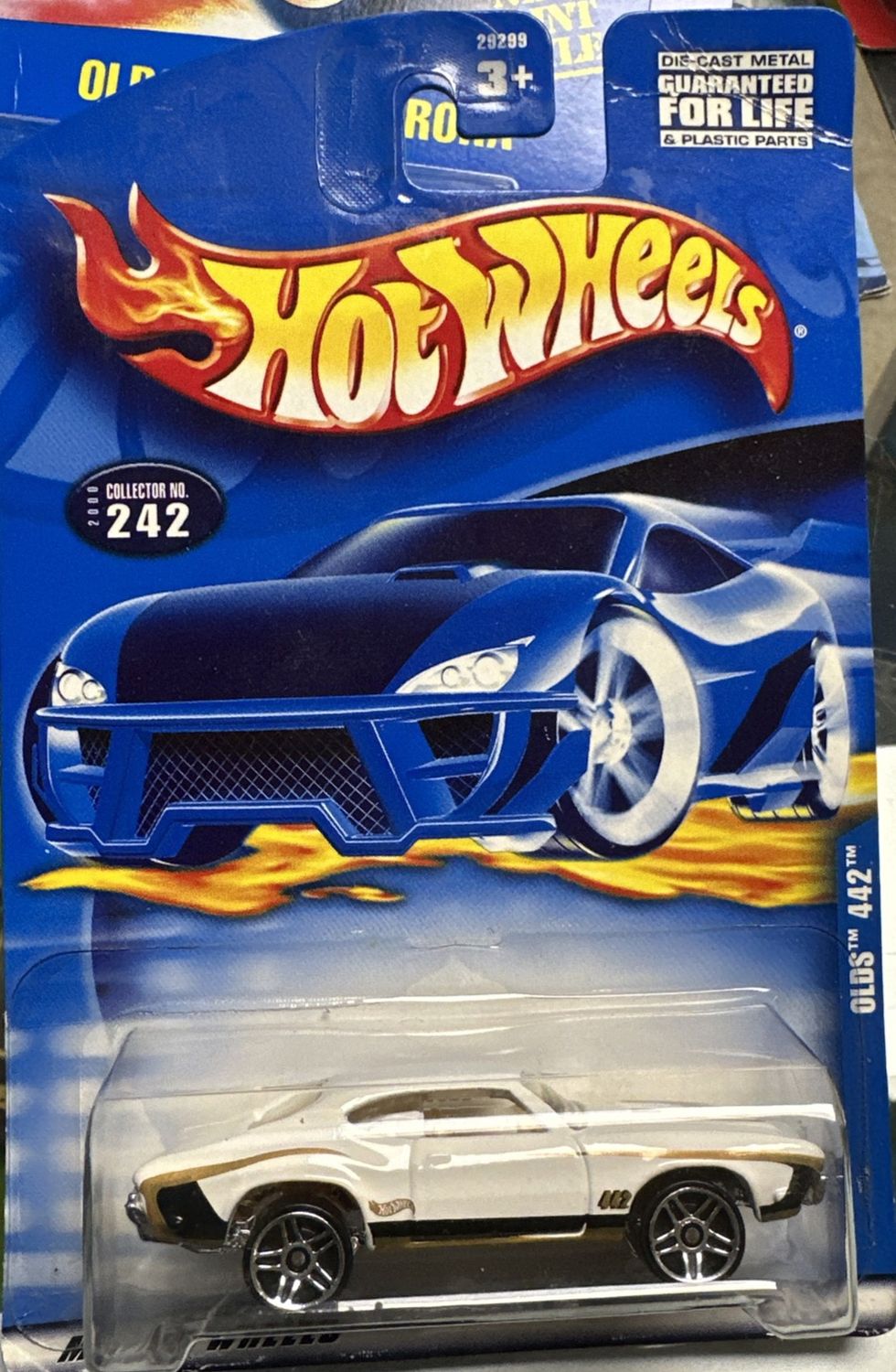 Hot Wheels VTG 2000 Mainline  #242  White OLDS  442 - PR5 Wheels