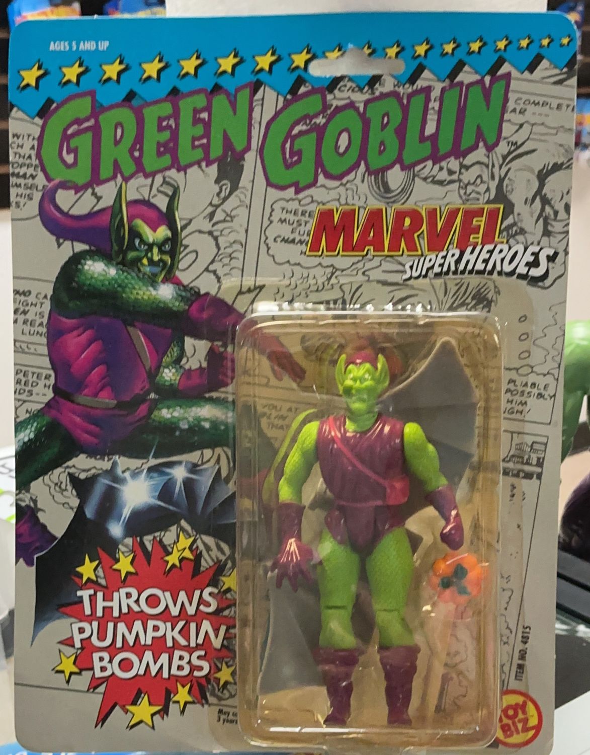 Green Goblin Action Figure Marvel Superheroes 1991 Toybiz