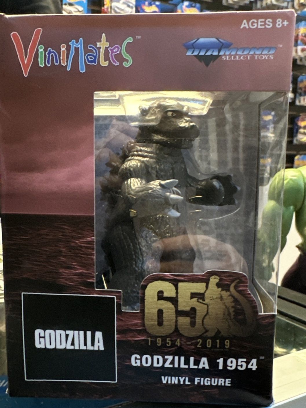 GODZILLA 65th Anniversary Vinimates 1954 GLOW IN THE DARK 4" Figure COMICFEST