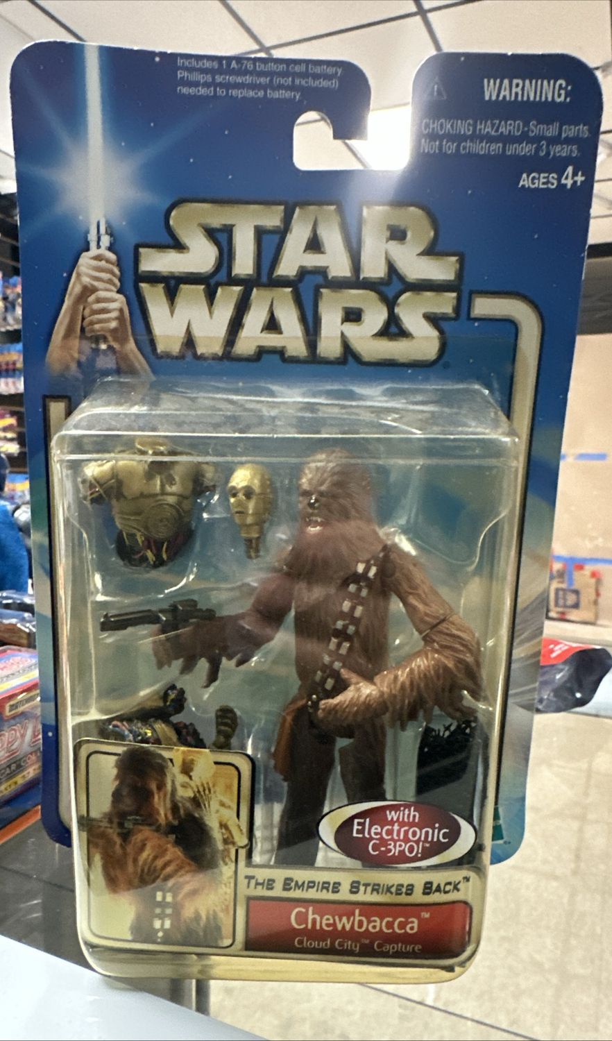 Star Wars The Empire Strikes Back CHEWBACCA Cloud City Capture Electronic C3PO