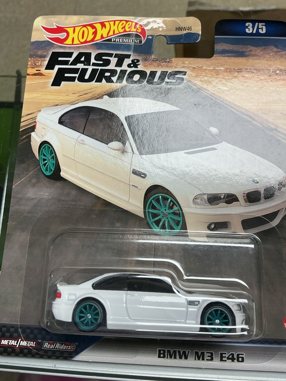 2023 Hot Wheels BMW M3 E46 white - Fast &amp; Furious - HW 1:64 Real Riders