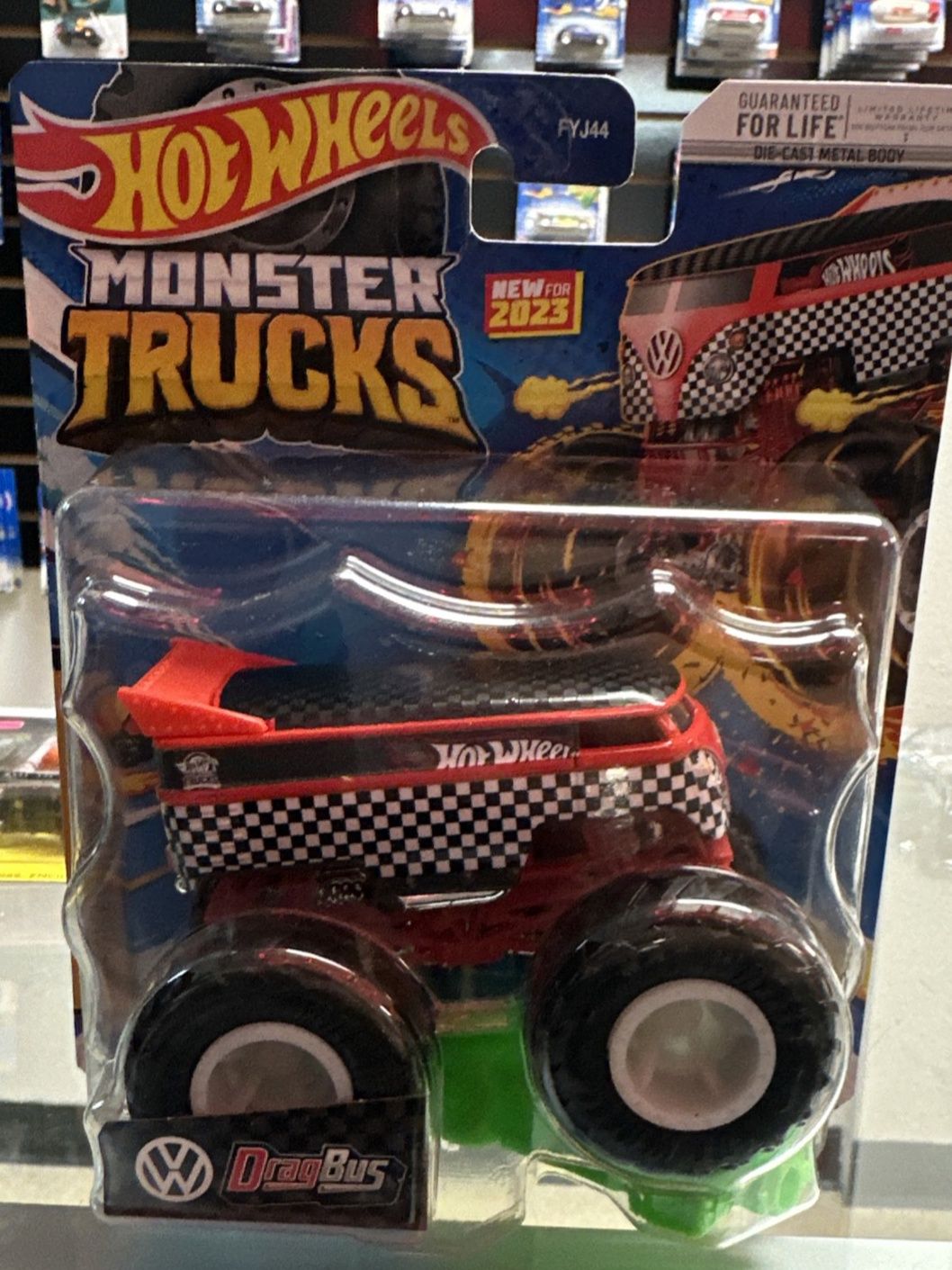 NEW 2023 Hot Wheels Monster Trucks - Red/Black VW DRAG BUS