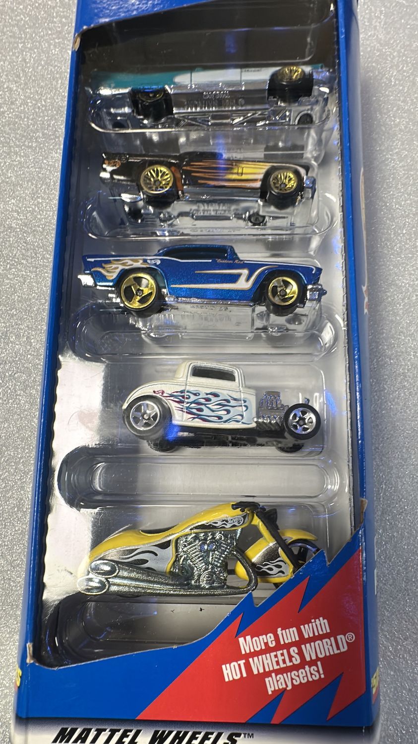 1998 Hot Wheels '50s Cruisers 5 Car Gift Pack #21076 Chevy/ Ford Rare