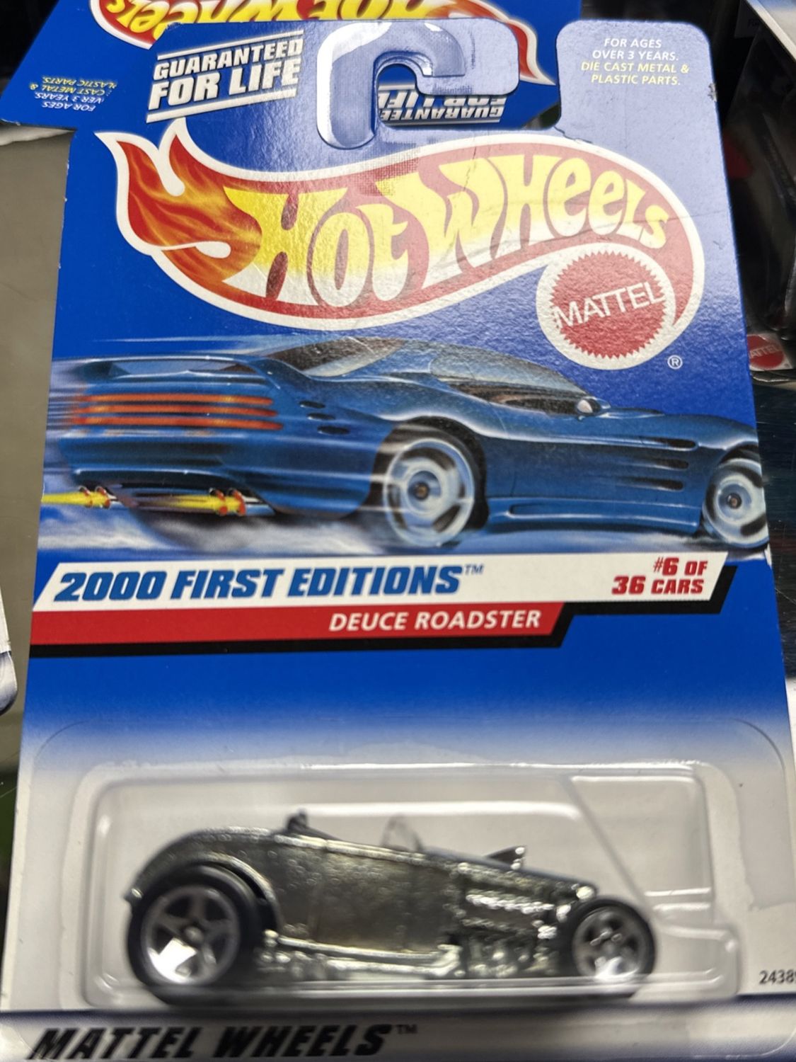 Hot Wheels 2000 First Editions Deuce Roadster #6 of 36 Cars Silver 