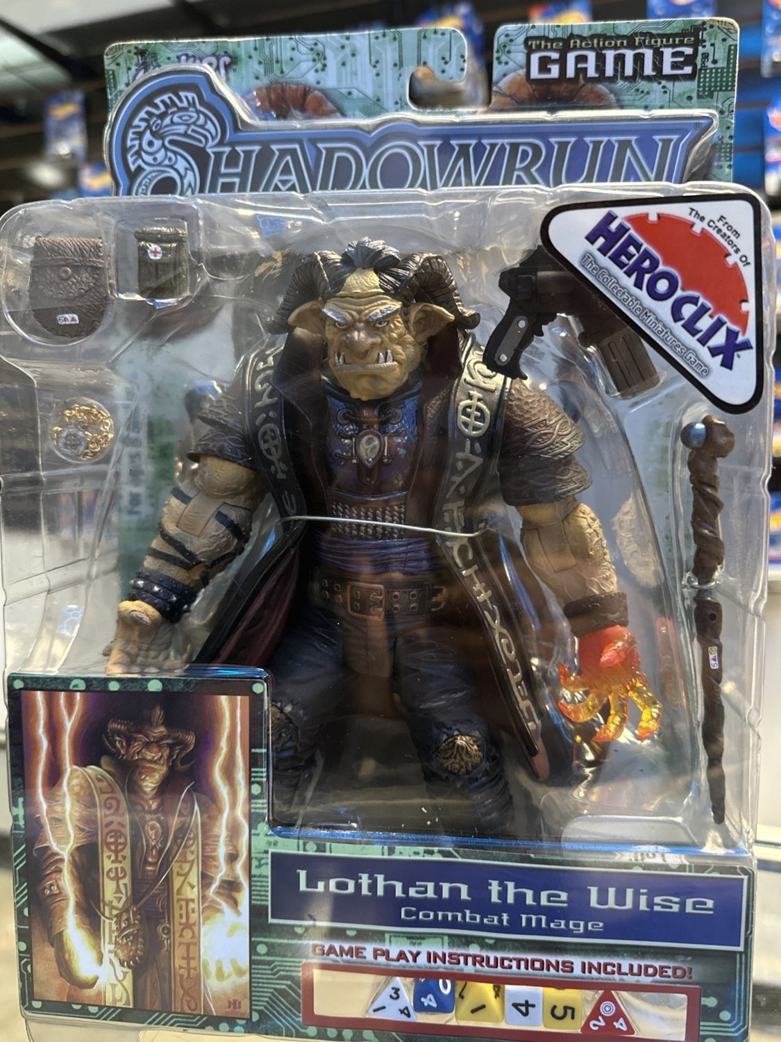 NEW SHADOWRUN Duels Action Figure Game -Series 1: LOTHAN The WISE Combat Mage