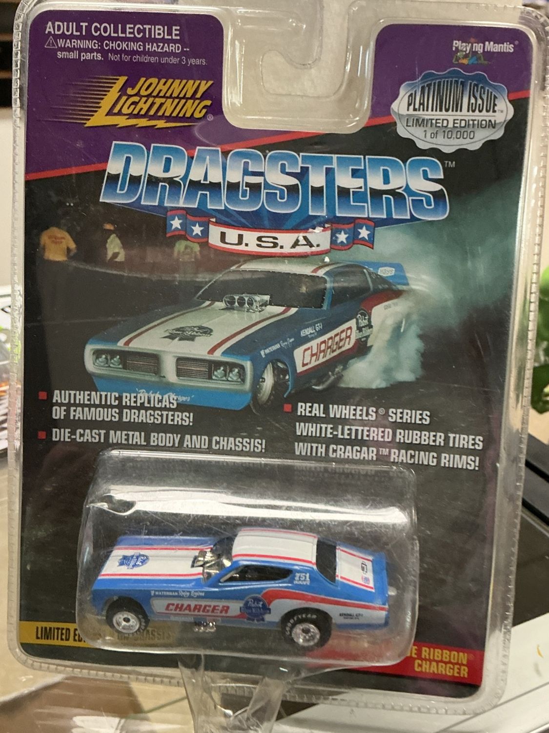 Johnny Lightning Dragsters 1973 Pabst Blue Ribbon Charger Die Cast 1:64,MISP B87