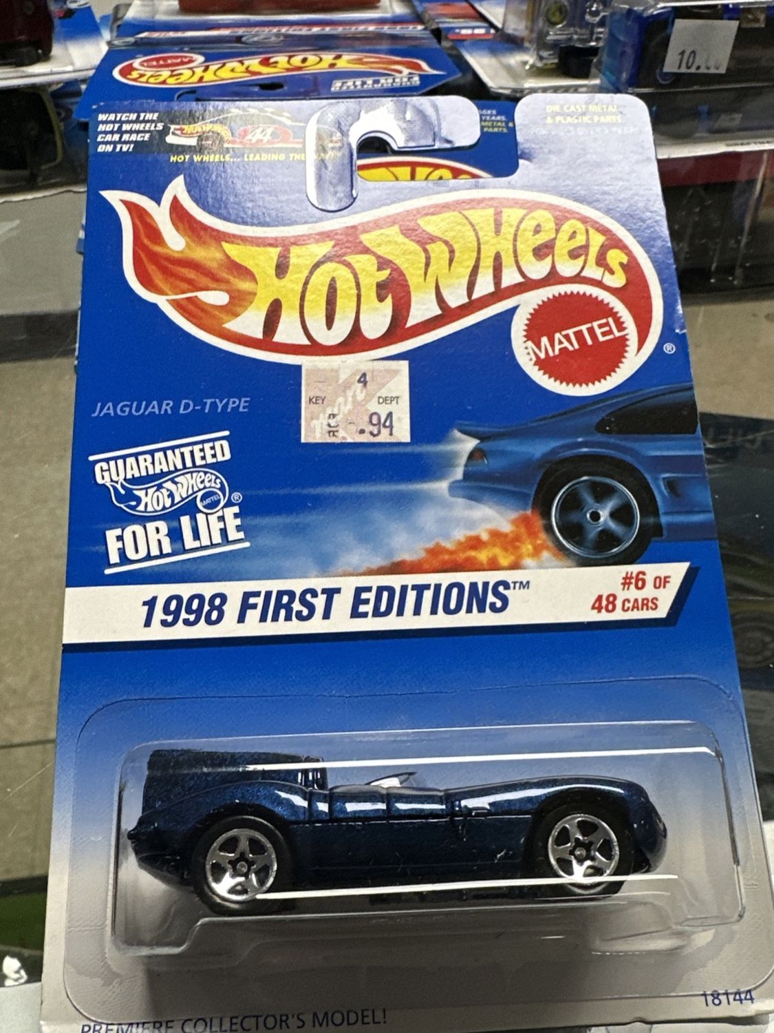 Hot Wheels  1998  -  Jaguar D Type  #638 Blue