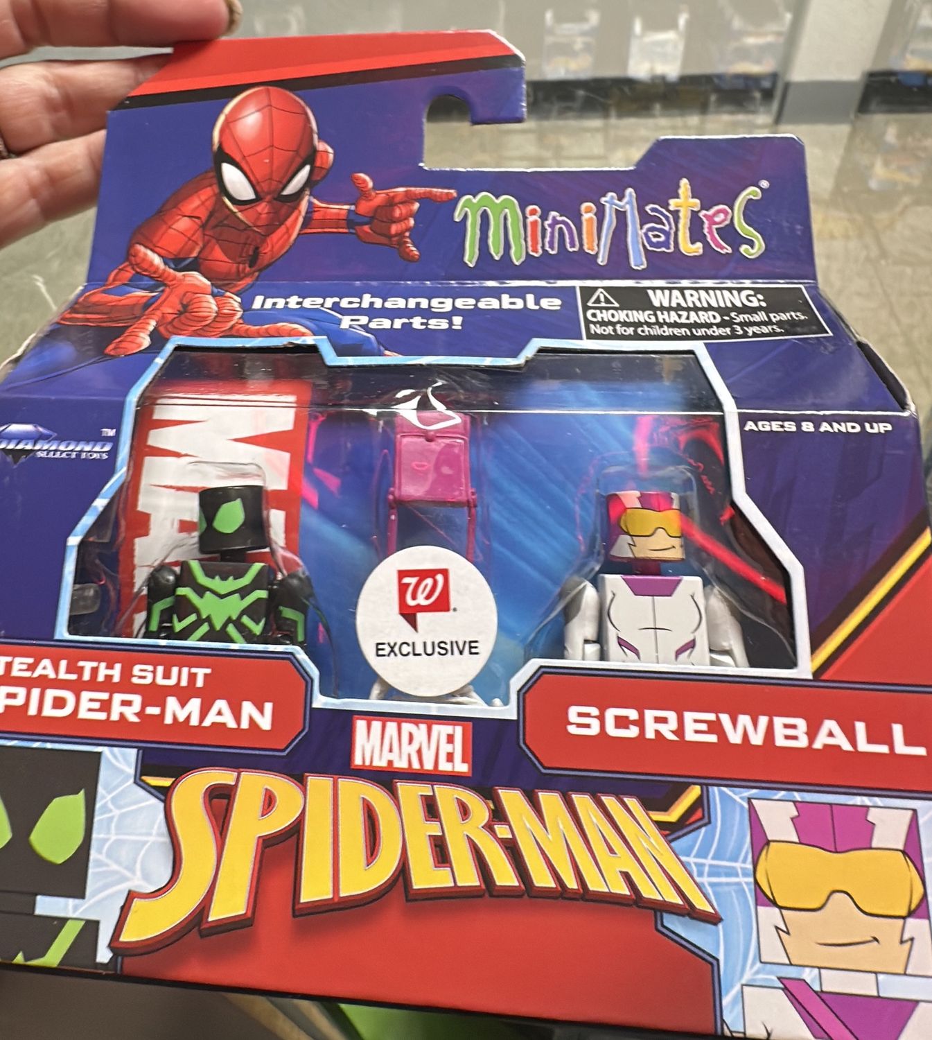 Marvel Minimates Walgreens Wave 8 Stealth Suit Spider-Man &amp; Screwball