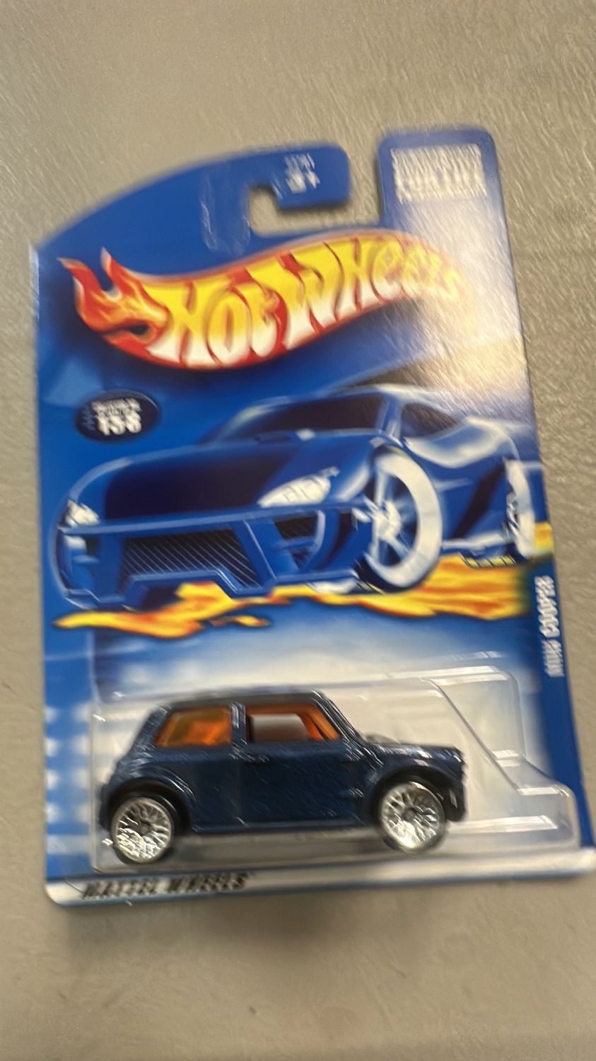 Hot Wheels Mini Cooper Blue/Orange Ckrd