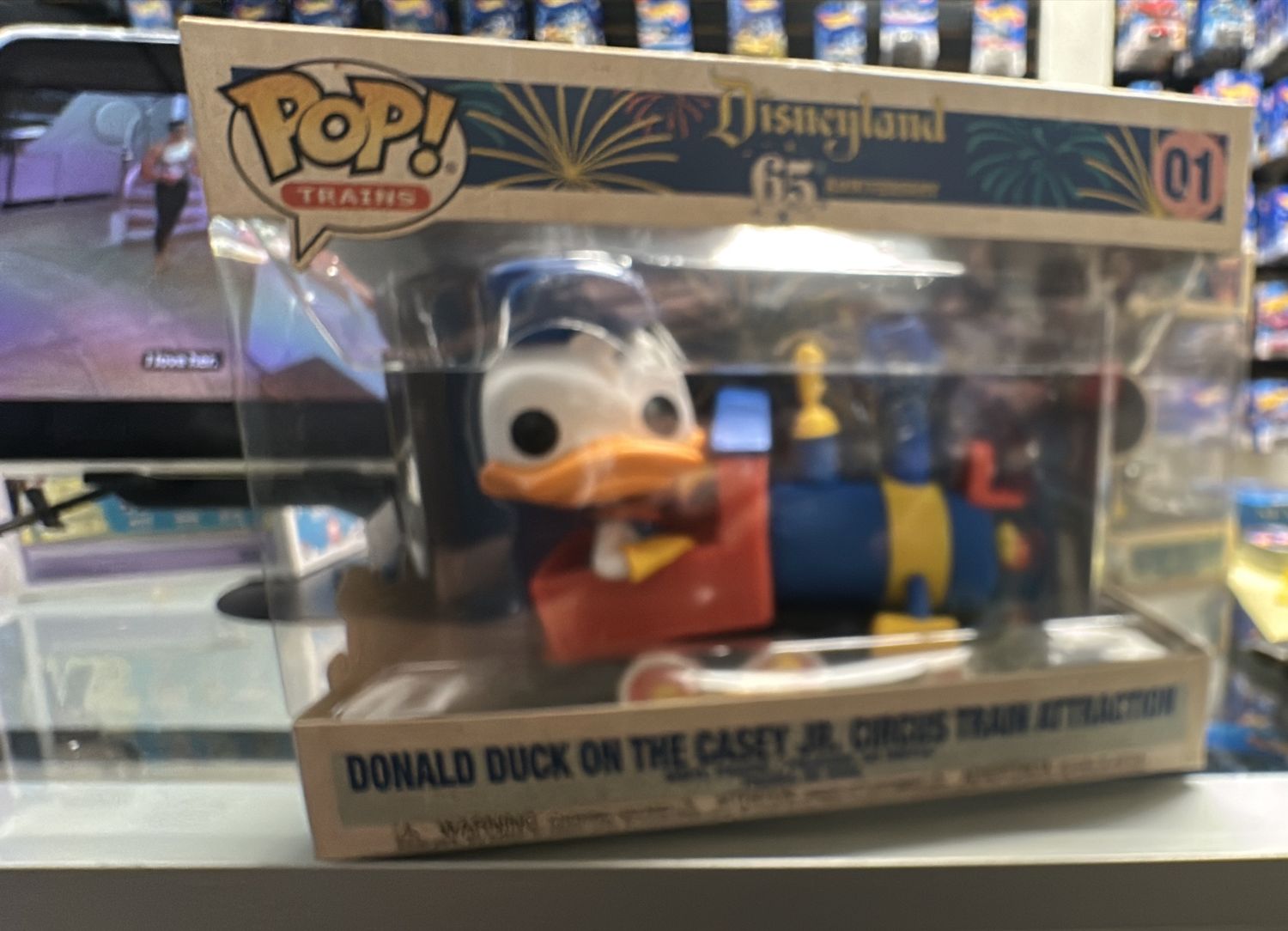 POP Disneyland 65th anniversary Donald Duck on the Casey Junior circuit train