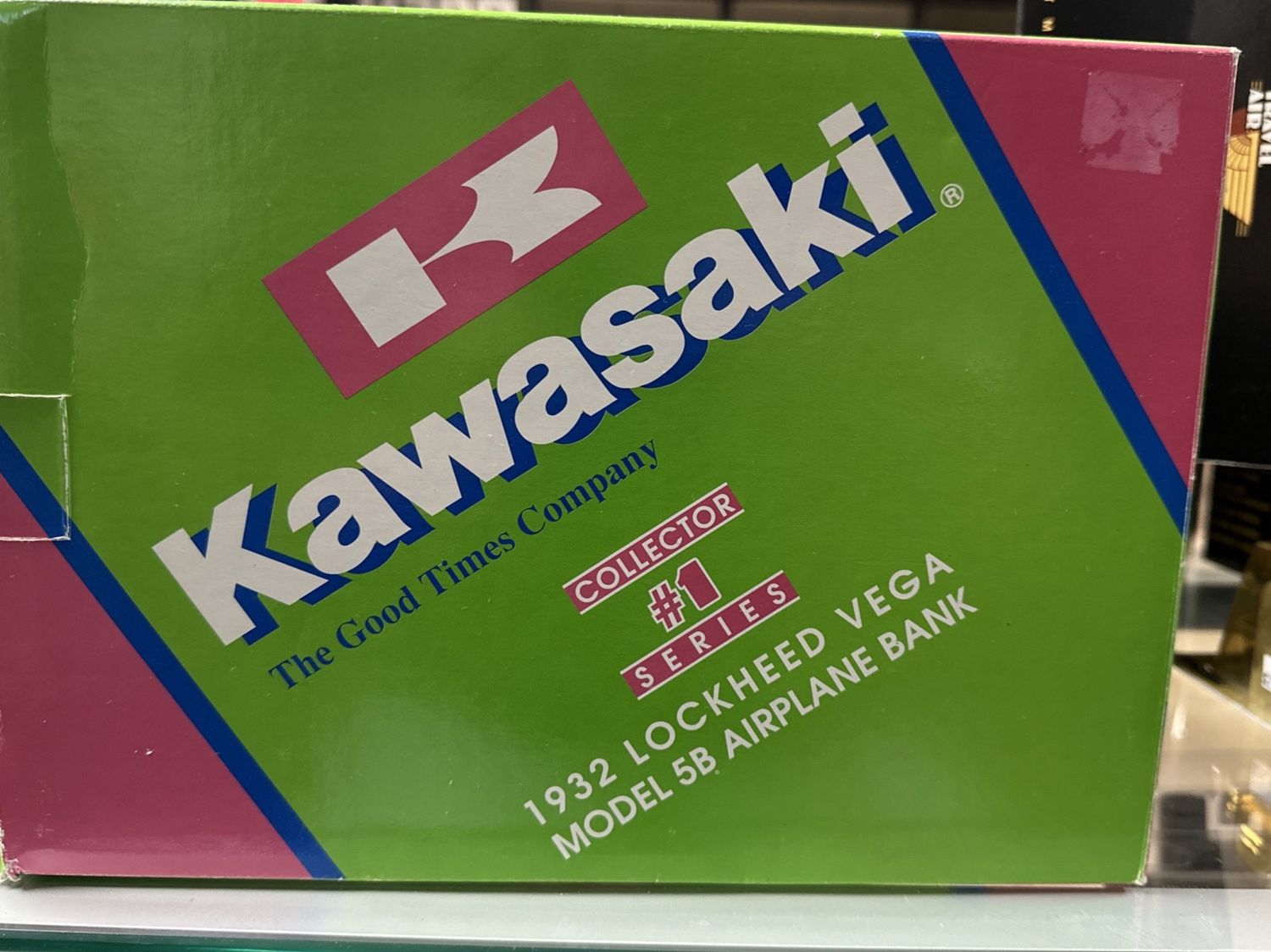 1995 SPEC CAST KAWASAKI LOCKHEED VEGA 5B LIMITED DIECAST BANK AIRPLANE